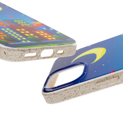 City Dreams Under the Moonlight Biodegradable Phone Case