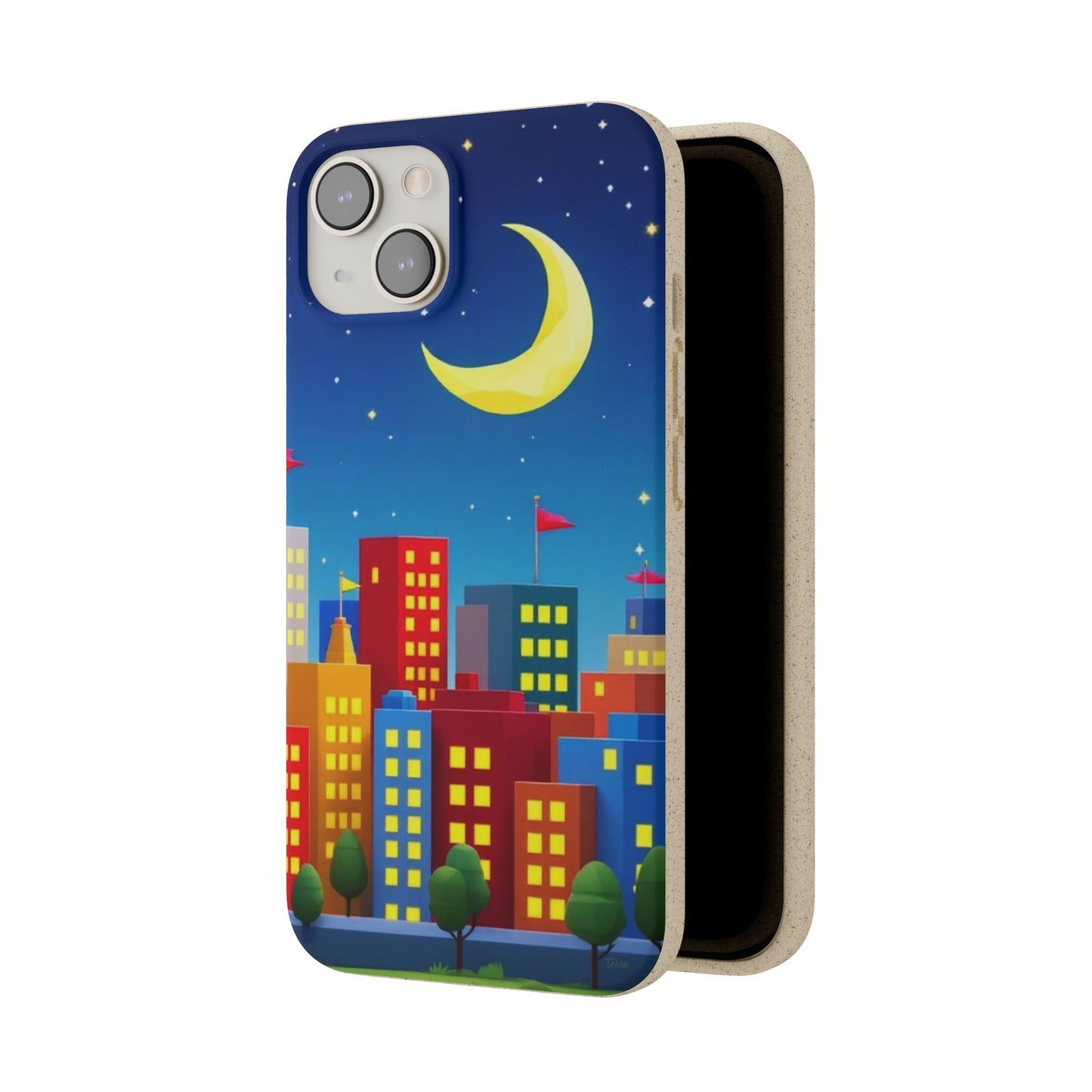 City Dreams Under the Moonlight Biodegradable Phone Case