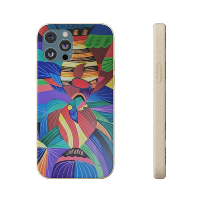 Neon Reef Kissed Abstract Tropical fish Canvas Phone case