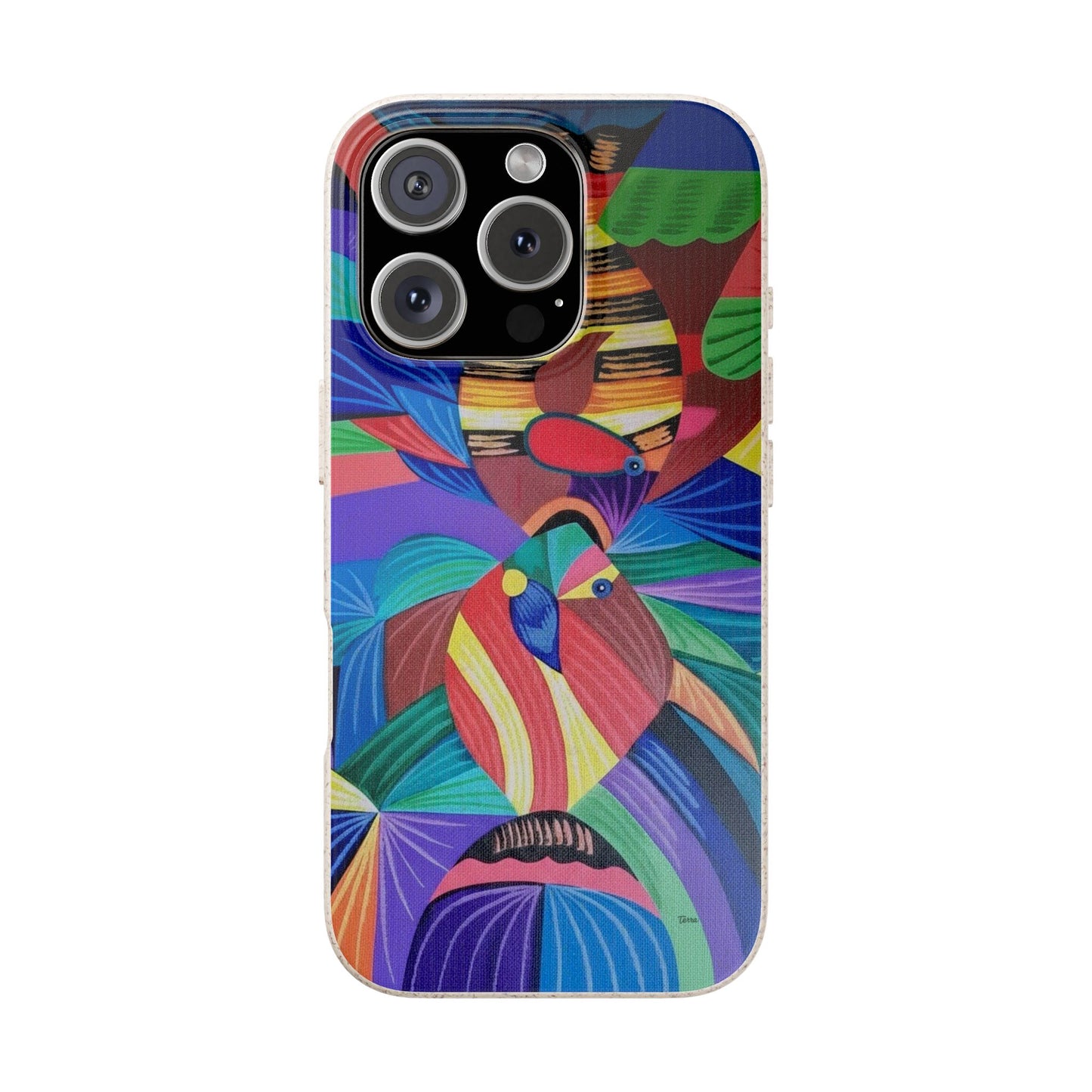 Neon Reef Kissed Abstract Tropical fish Canvas Phone case