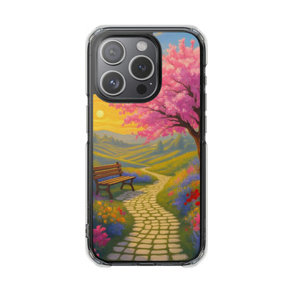 Spring Serenity: Sunset Promenade Magnetic Phone Case
