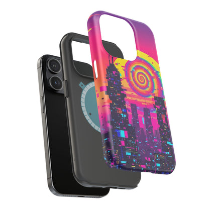 Neon Spiral Skyline Case