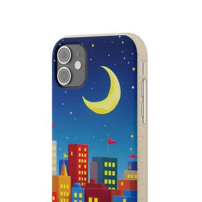 City Dreams Under the Moonlight Biodegradable Phone Case