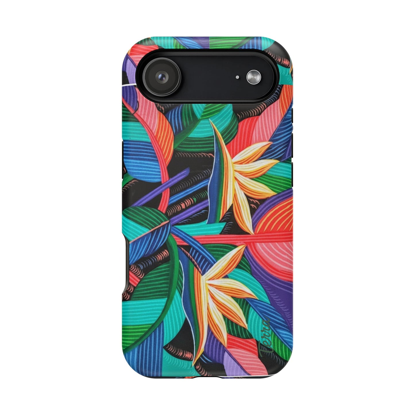 Neon Bird-of-Paradise Jungle | Magnetic Impact-Resistant Case, MagSafe Compatible, Dual-Layer Protection