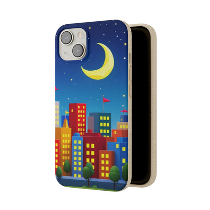 City Dreams Under the Moonlight Biodegradable Phone Case