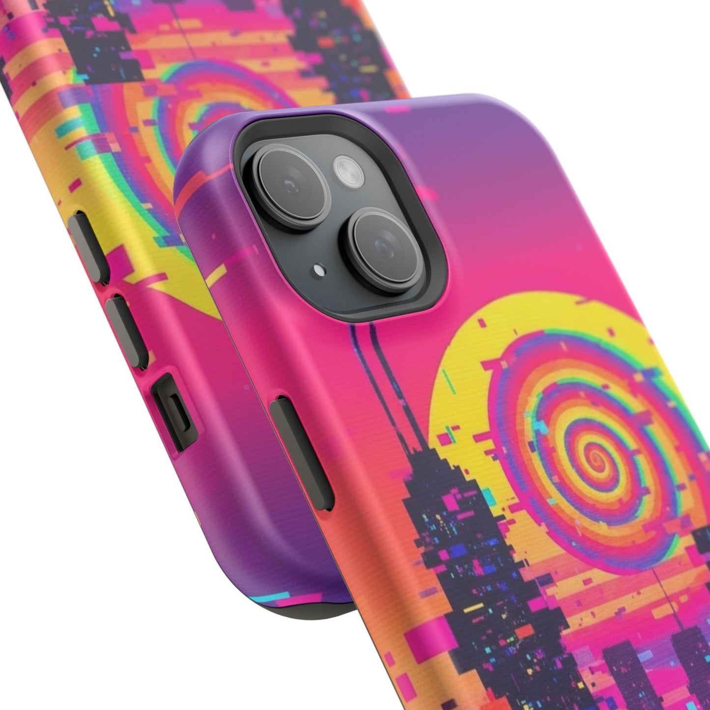 Neon Spiral Skyline Case