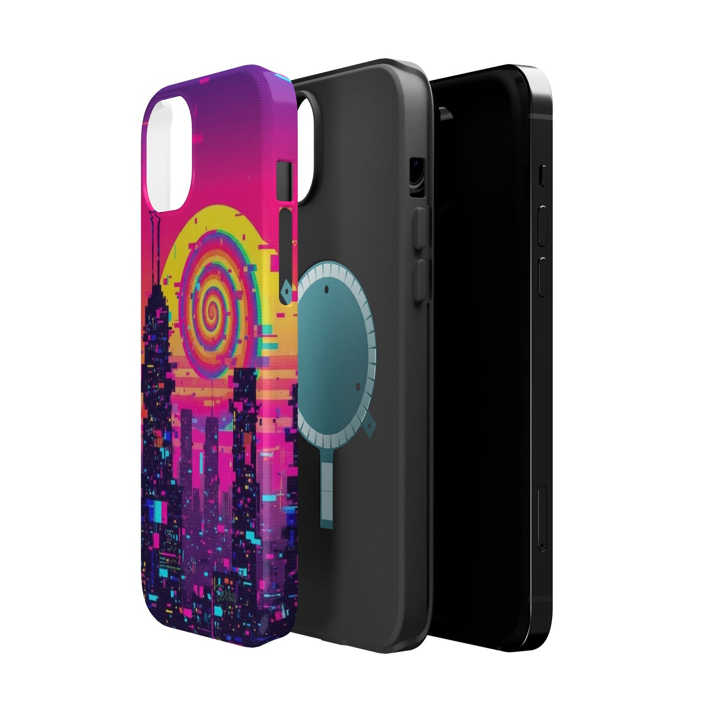Neon Spiral Skyline Case
