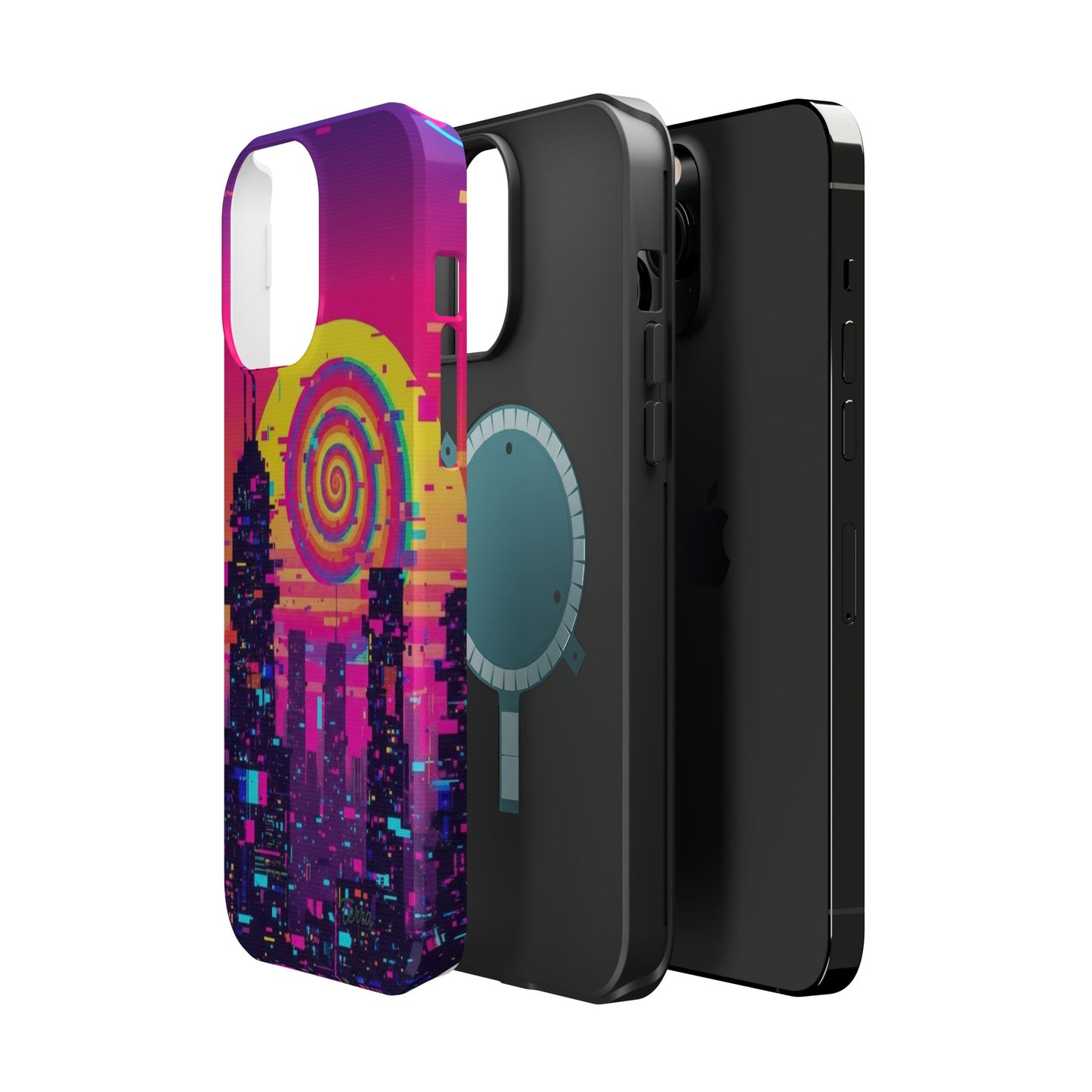 Neon Spiral Skyline Case
