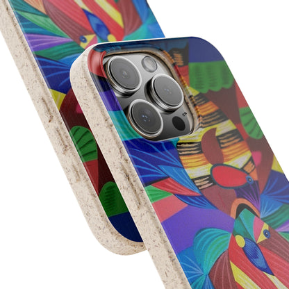 Neon Reef Kissed Abstract Tropical fish Canvas Phone case