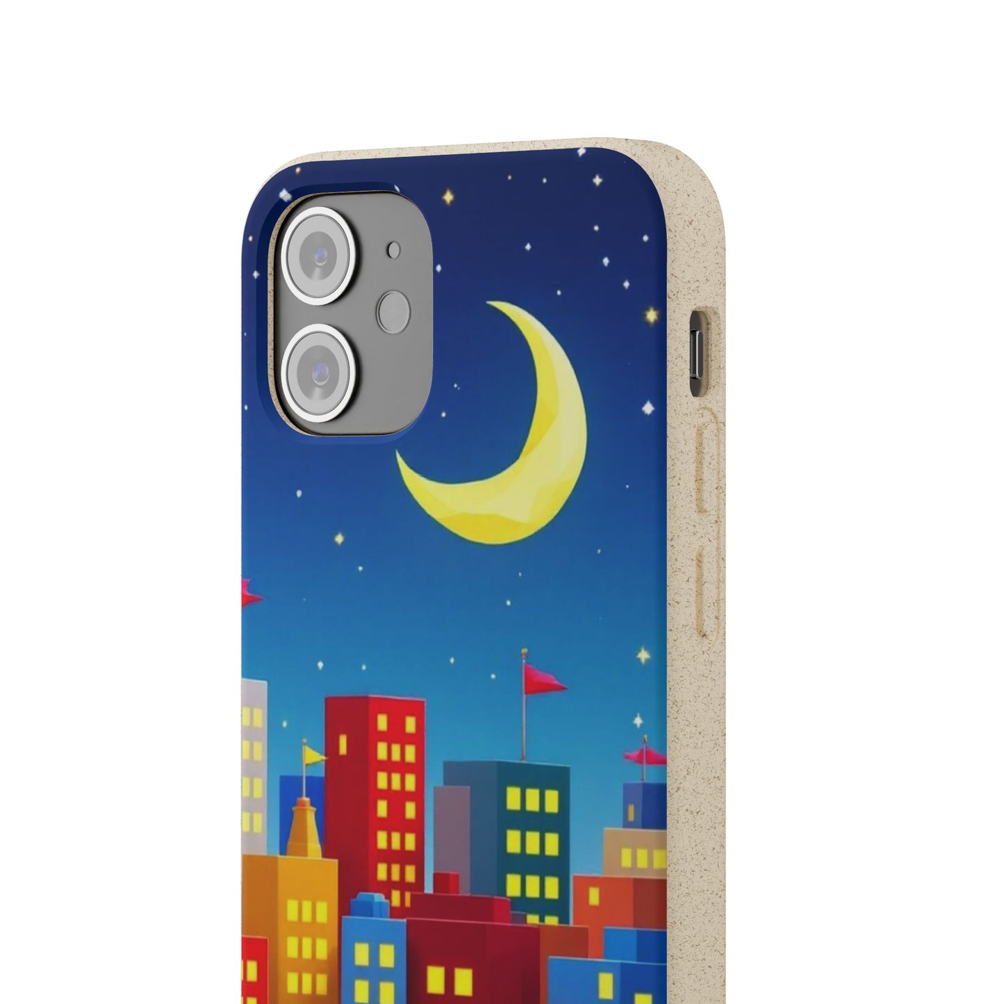 City Dreams Under the Moonlight Biodegradable Phone Case