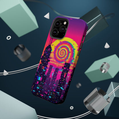 Neon Spiral Skyline Case