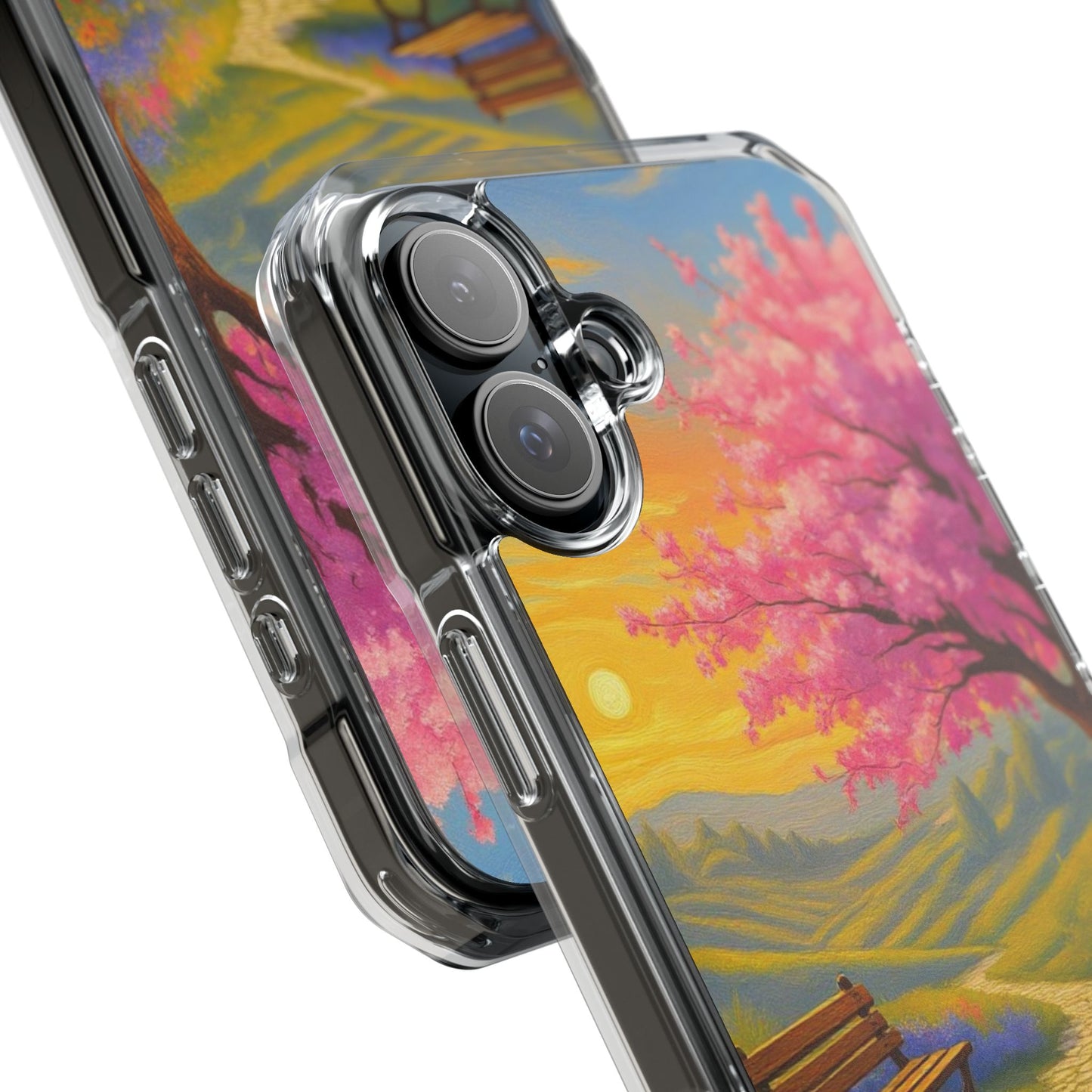 Spring Serenity: Sunset Promenade Magnetic Phone Case