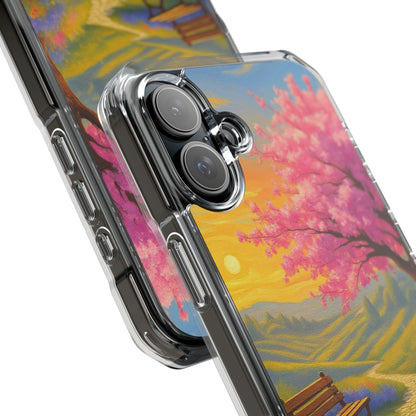 Spring Serenity: Sunset Promenade Magnetic Phone Case