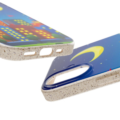 City Dreams Under the Moonlight Biodegradable Phone Case