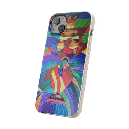 Neon Reef Kissed Abstract Tropical fish Canvas Phone case