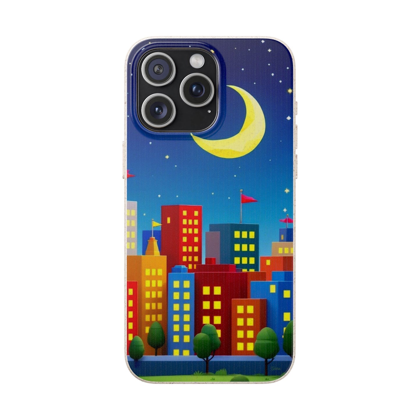 City Dreams Under the Moonlight Biodegradable Phone Case