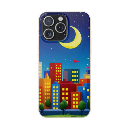 City Dreams Under the Moonlight Biodegradable Phone Case