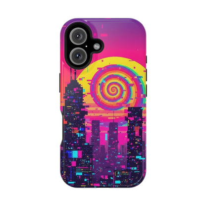Neon Spiral Skyline Case