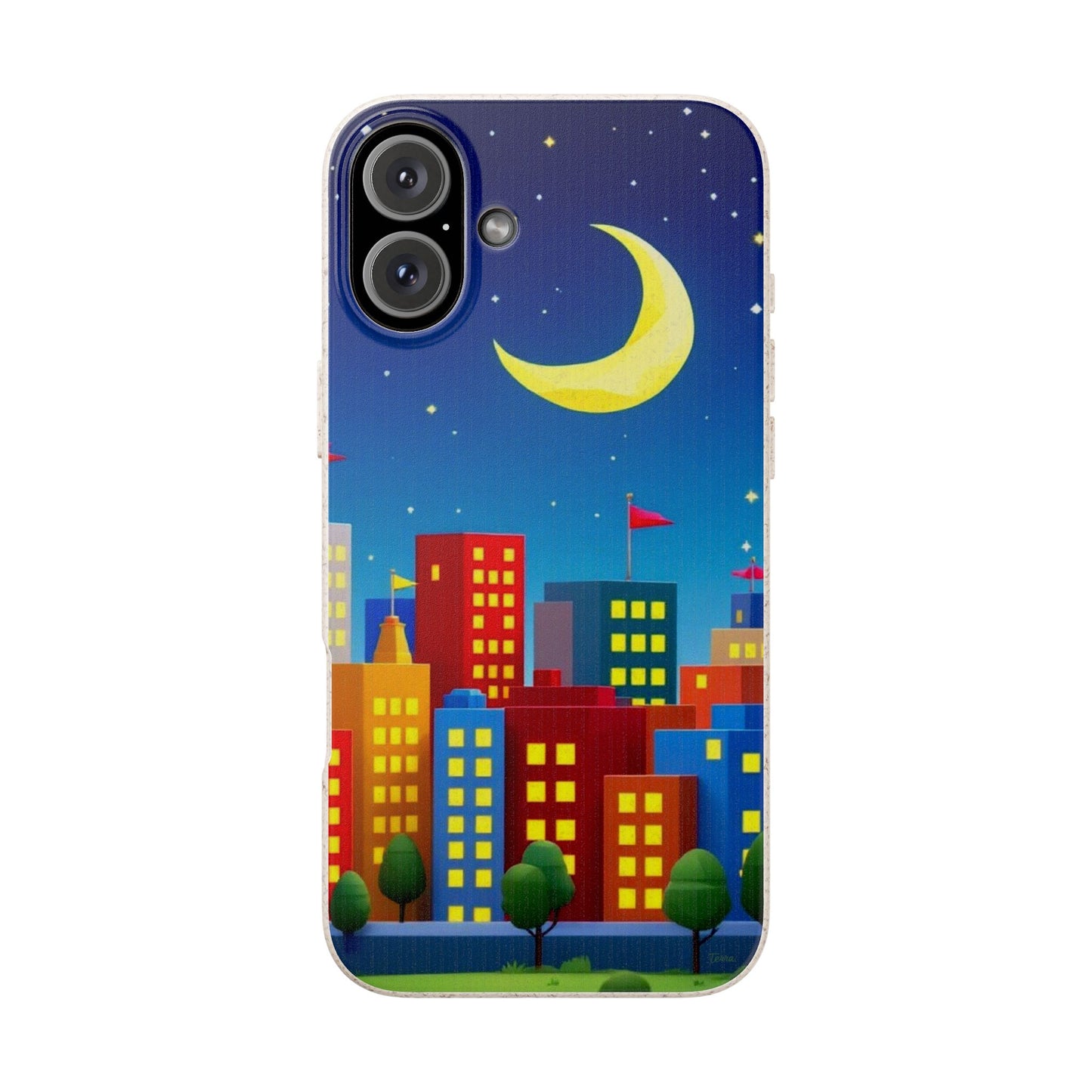 City Dreams Under the Moonlight Biodegradable Phone Case