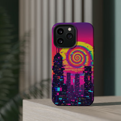 Neon Spiral Skyline Case
