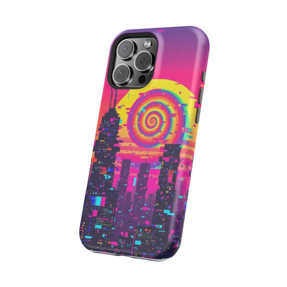 Neon Spiral Skyline Case