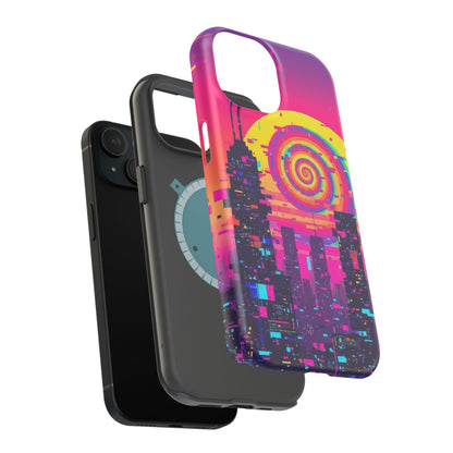 Neon Spiral Skyline Case