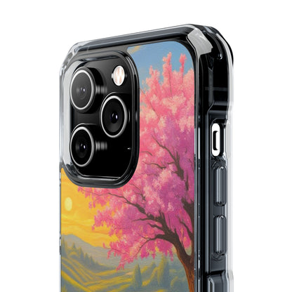 Spring Serenity: Sunset Promenade Magnetic Phone Case