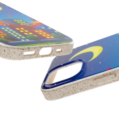 City Dreams Under the Moonlight Biodegradable Phone Case