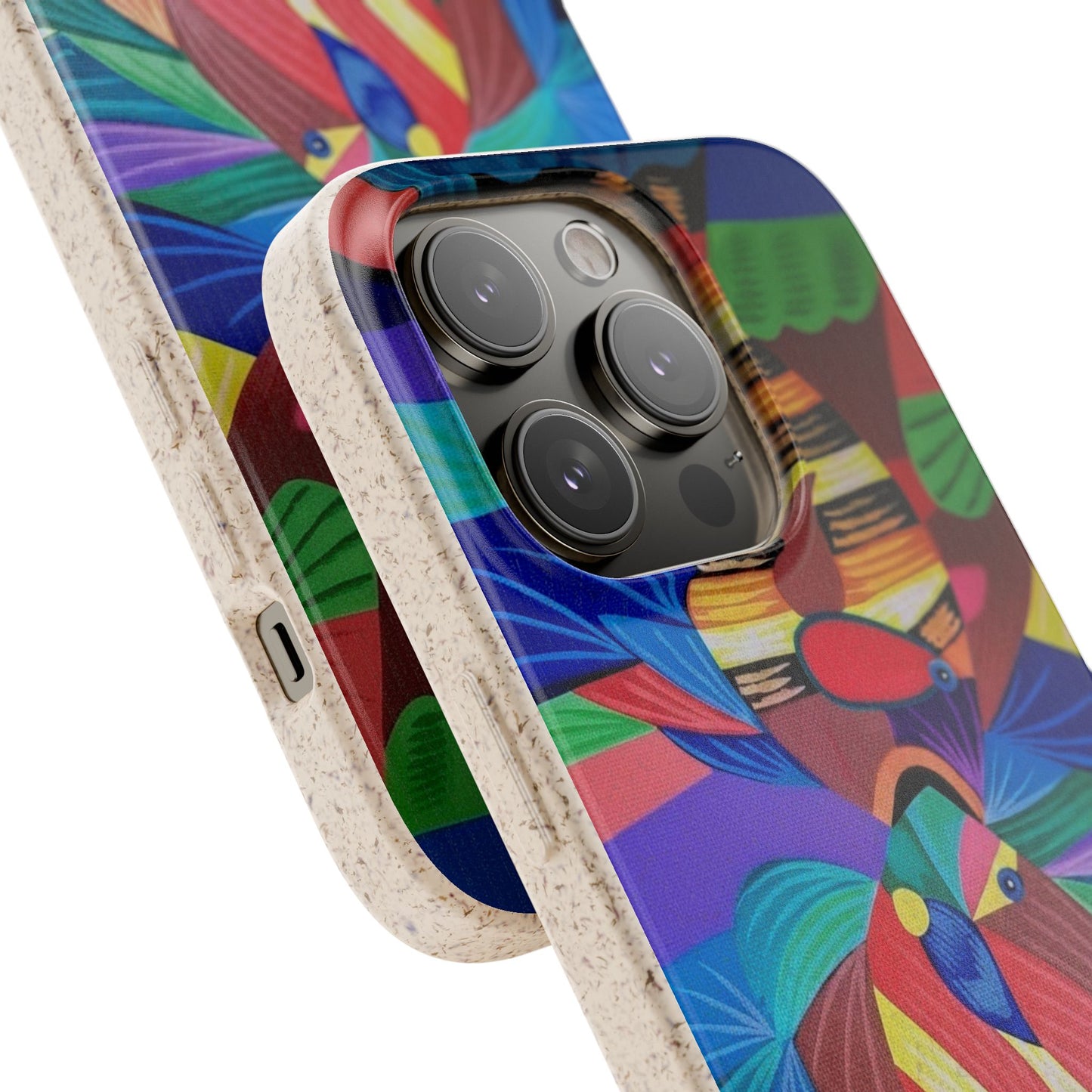 Neon Reef Kissed Abstract Tropical fish Canvas Phone case