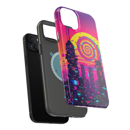 Neon Spiral Skyline Case