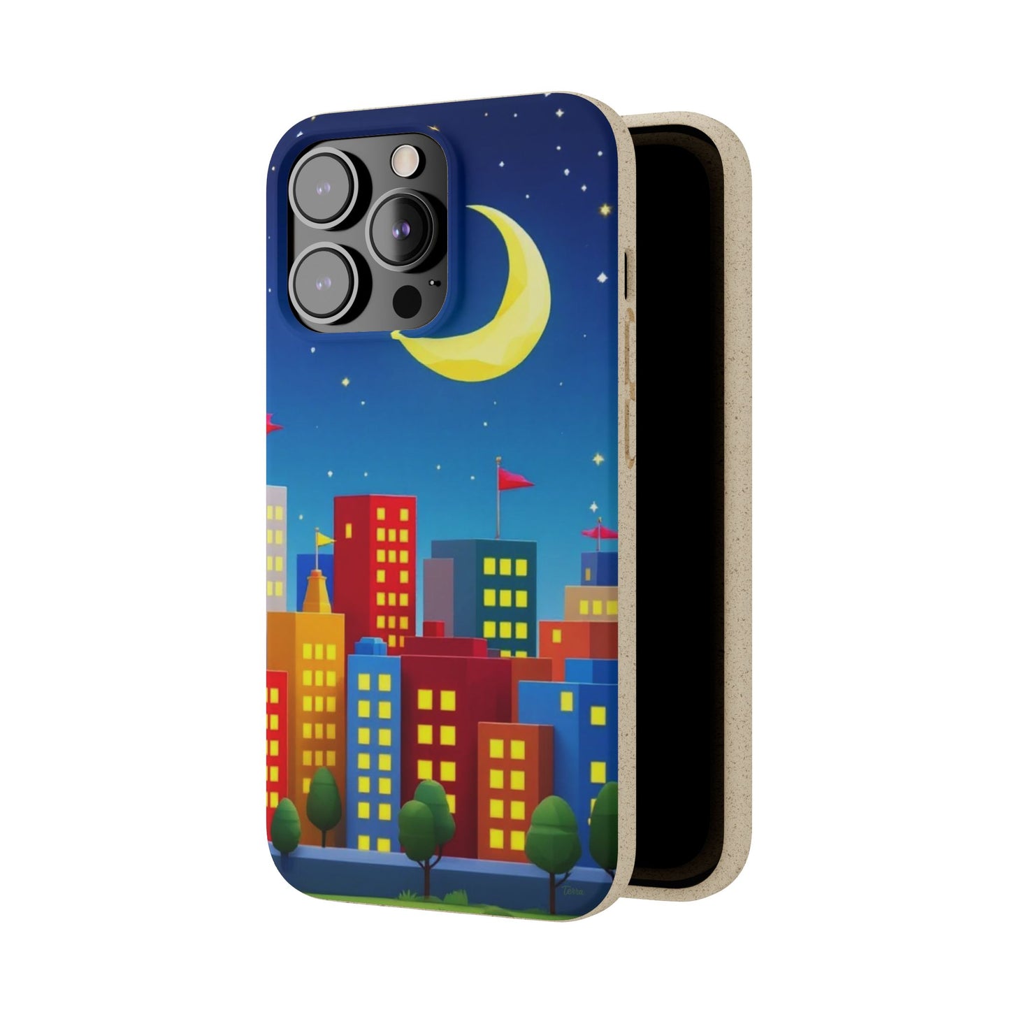 City Dreams Under the Moonlight Biodegradable Phone Case