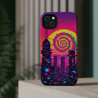 Neon Spiral Skyline Case