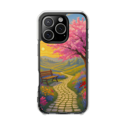 Spring Serenity: Sunset Promenade Magnetic Phone Case