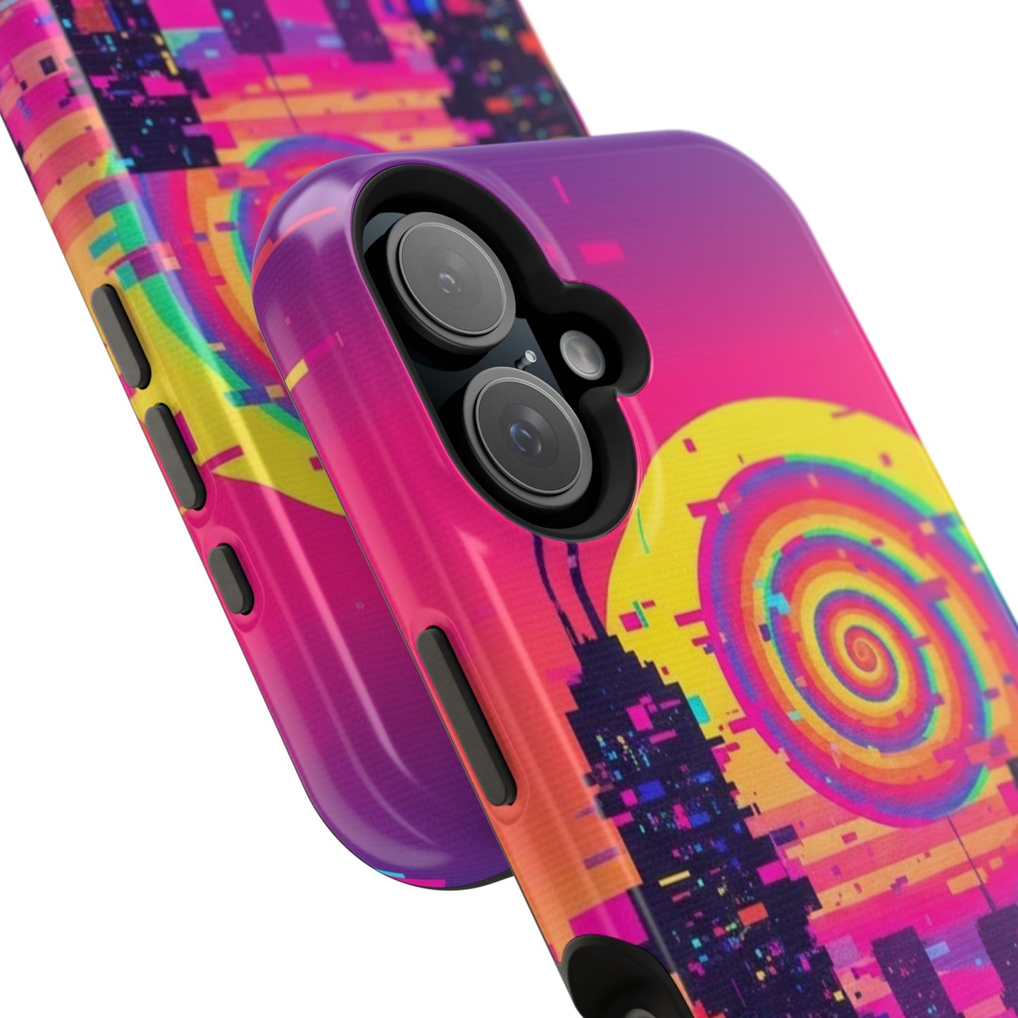 Neon Spiral Skyline Case