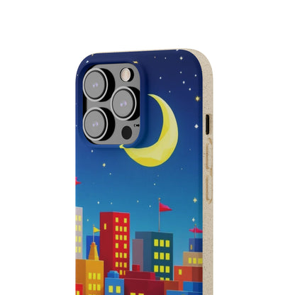City Dreams Under the Moonlight Biodegradable Phone Case
