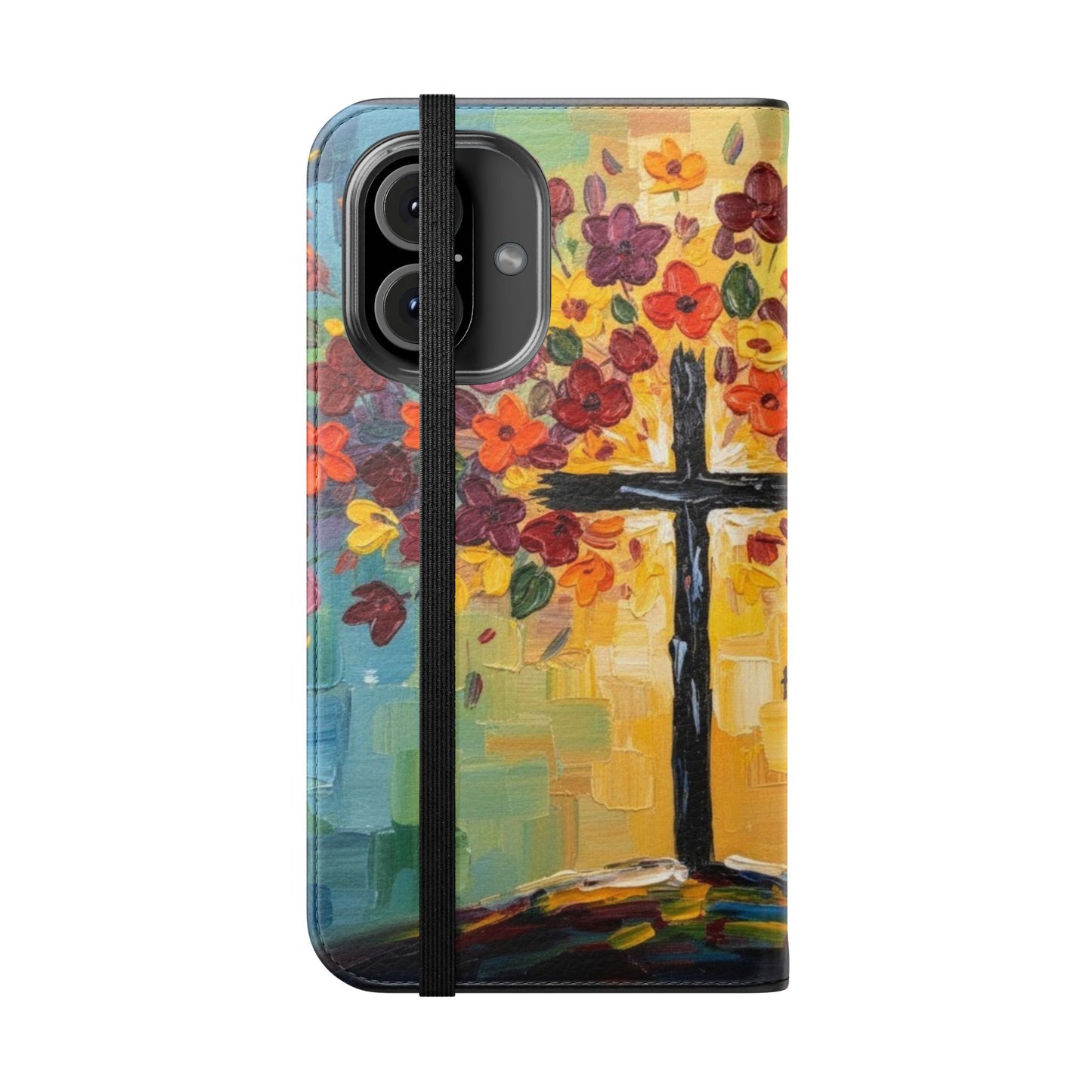 Inspirational Cross Scripture Flip Case – Christian Phone Wallet with Numbers 6:24–26, Faith Gift