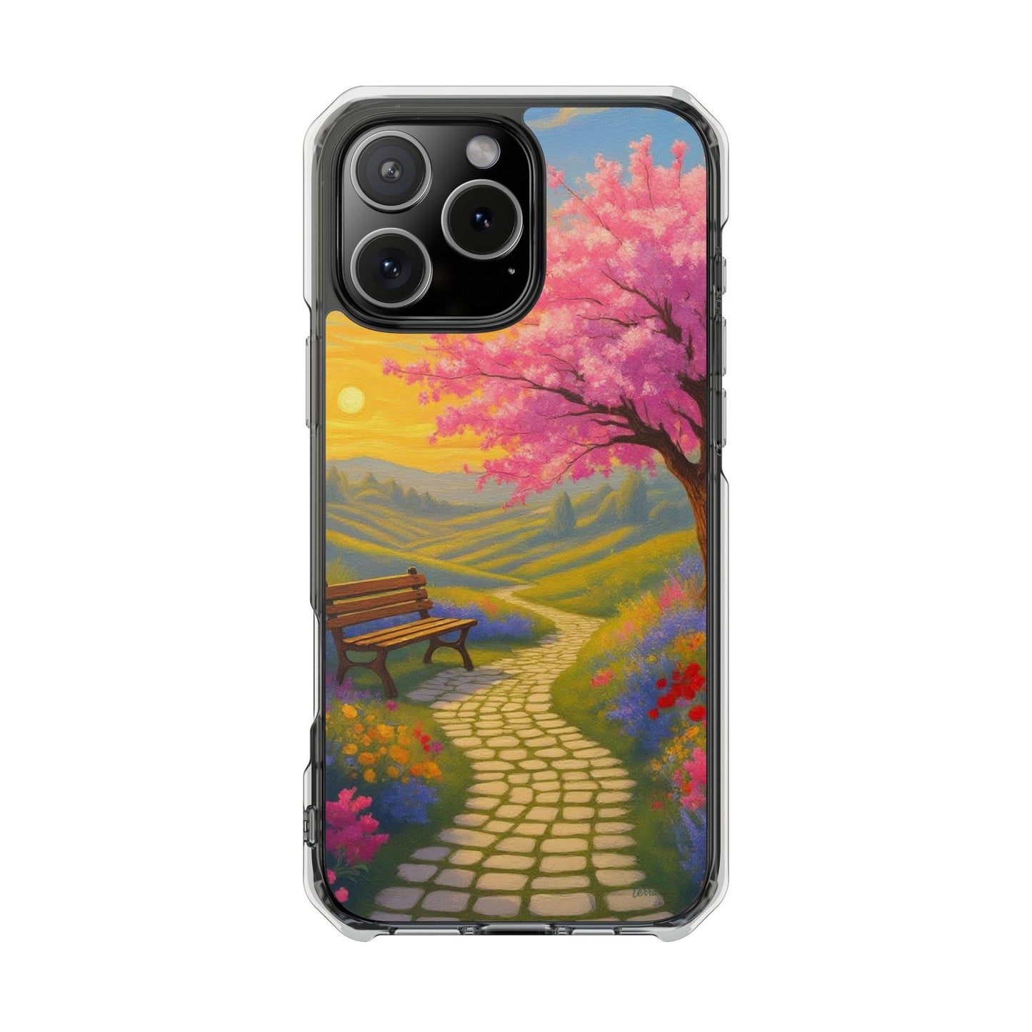 Spring Serenity: Sunset Promenade Magnetic Phone Case