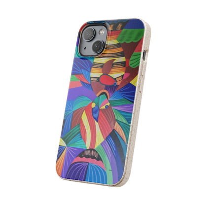 Neon Reef Kissed Abstract Tropical fish Canvas Phone case