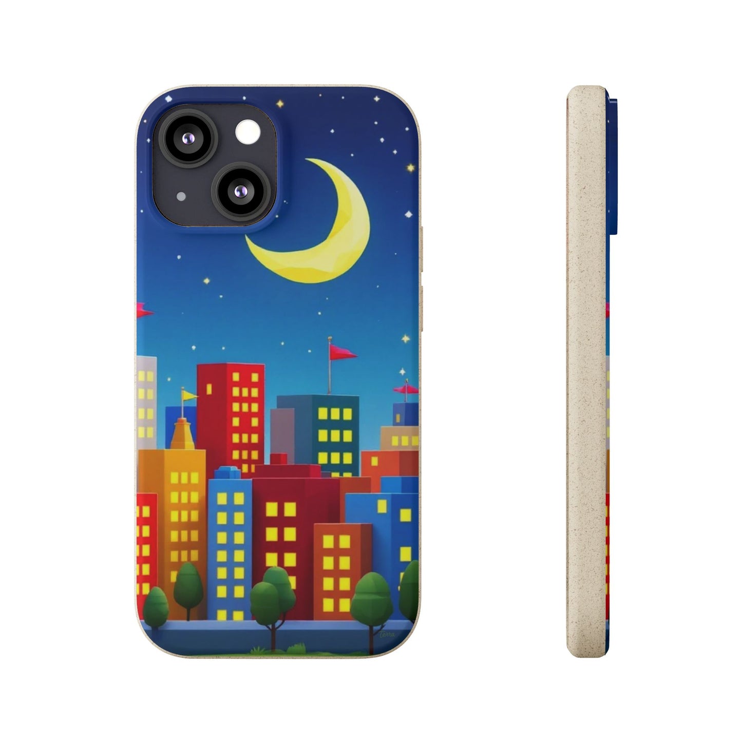 City Dreams Under the Moonlight Biodegradable Phone Case