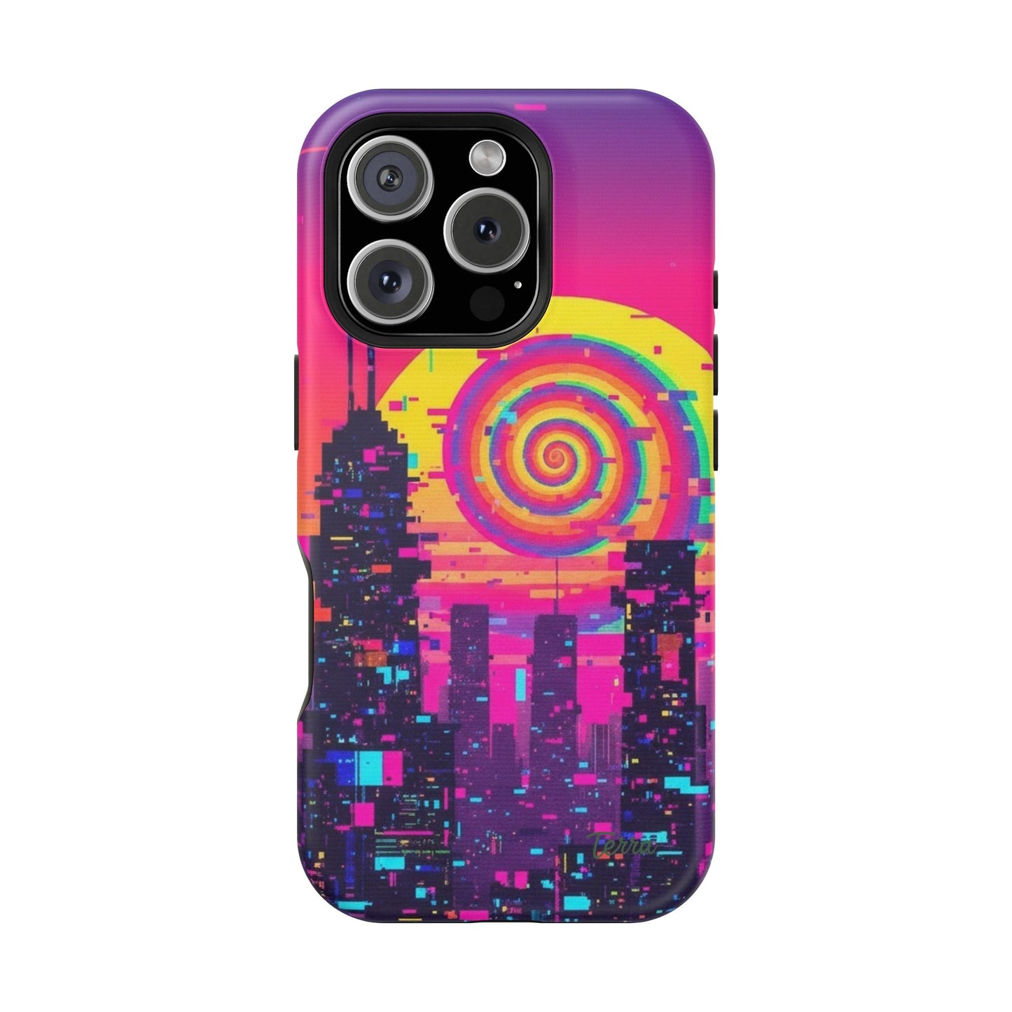 Neon Spiral Skyline Case
