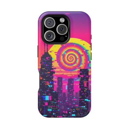 Neon Spiral Skyline Case