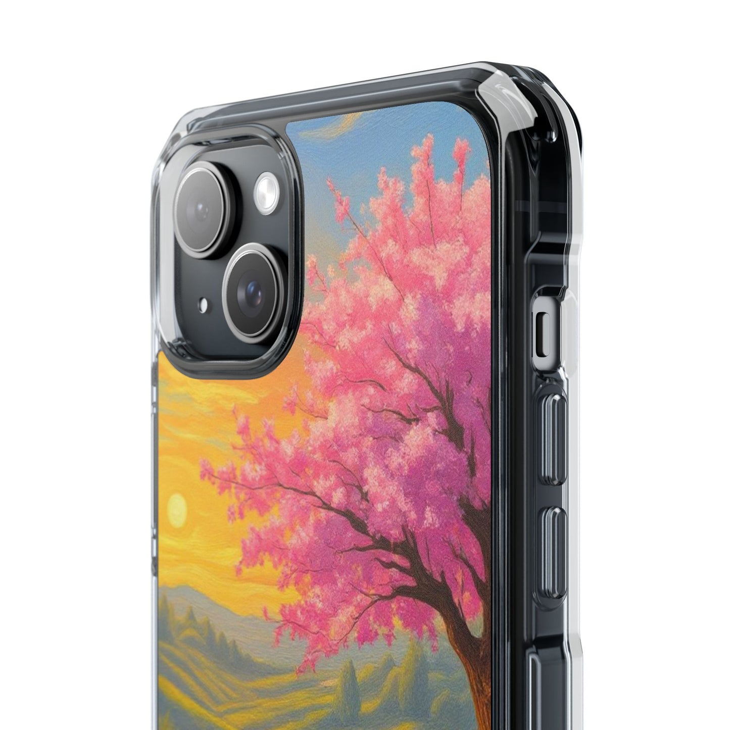 Spring Serenity: Sunset Promenade Magnetic Phone Case