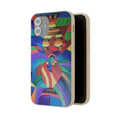 Neon Reef Kissed Abstract Tropical fish Canvas Phone case