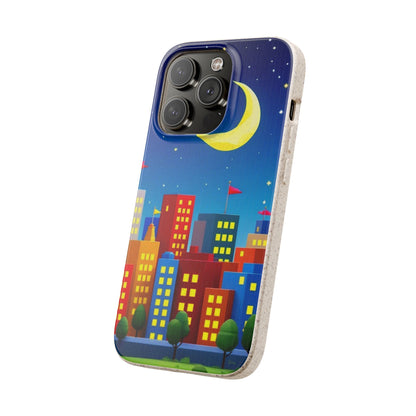City Dreams Under the Moonlight Biodegradable Phone Case