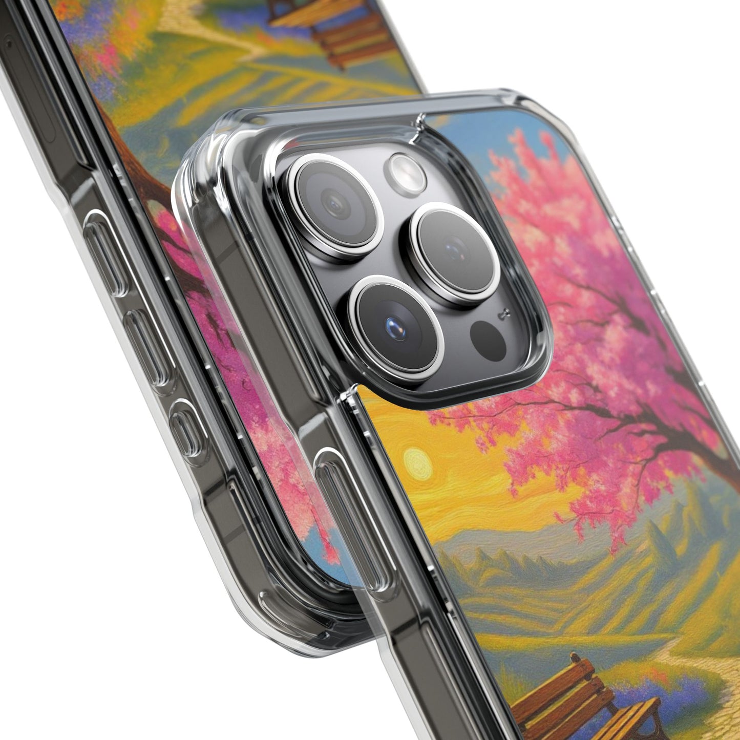 Spring Serenity: Sunset Promenade Magnetic Phone Case