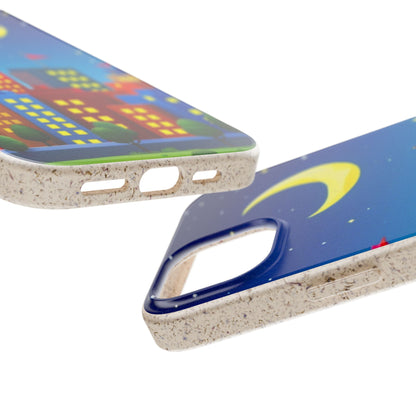 City Dreams Under the Moonlight Biodegradable Phone Case