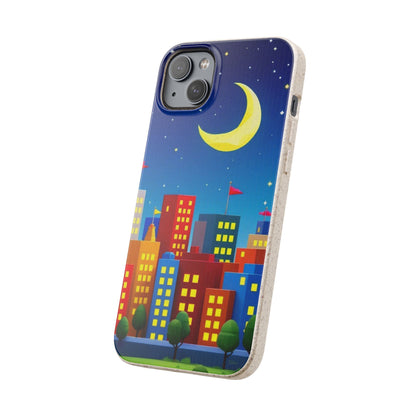 City Dreams Under the Moonlight Biodegradable Phone Case