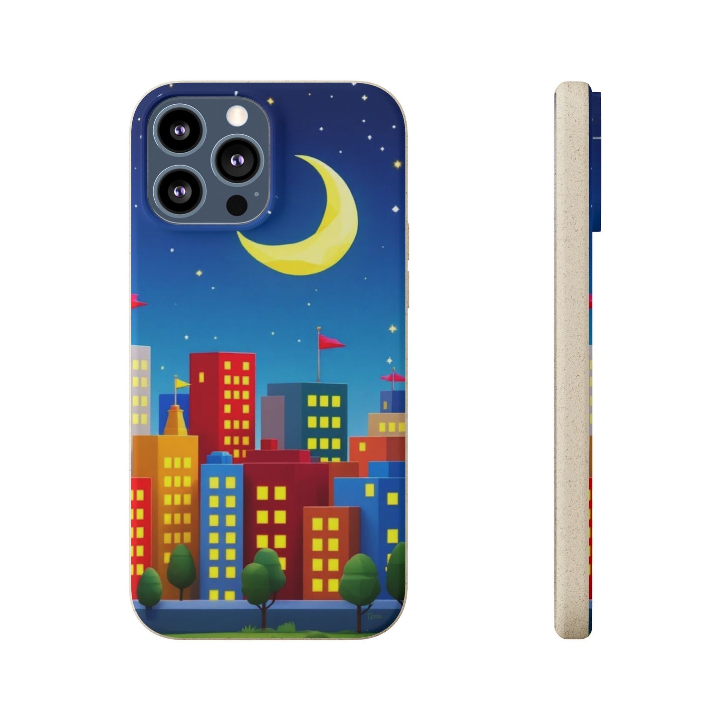 City Dreams Under the Moonlight Biodegradable Phone Case