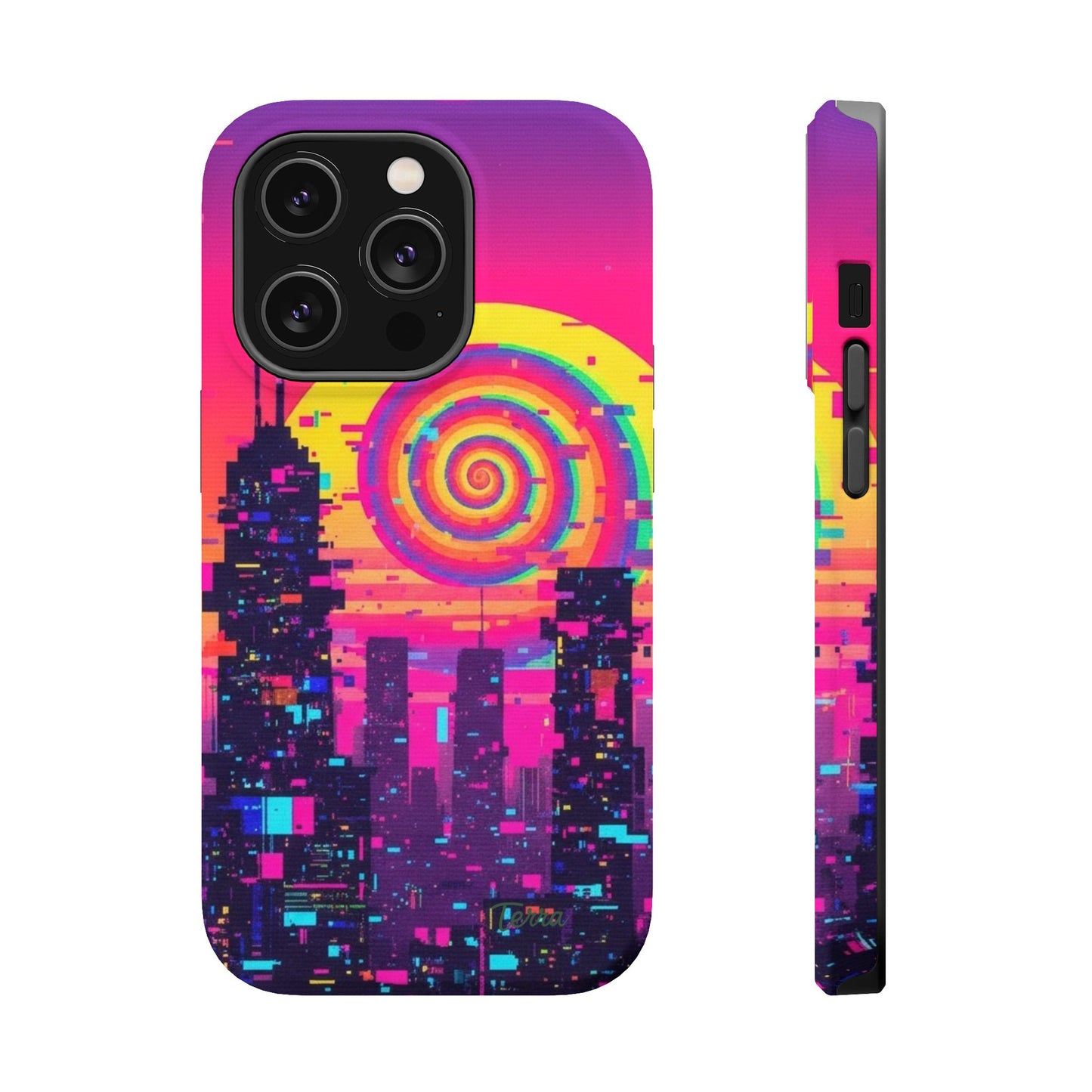 Neon Spiral Skyline Case