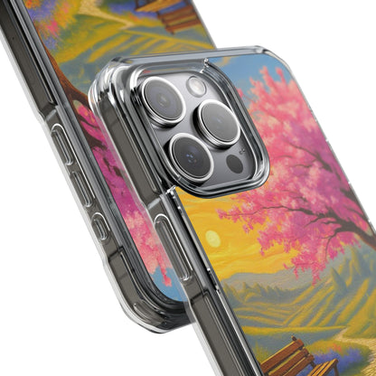 Spring Serenity: Sunset Promenade Magnetic Phone Case